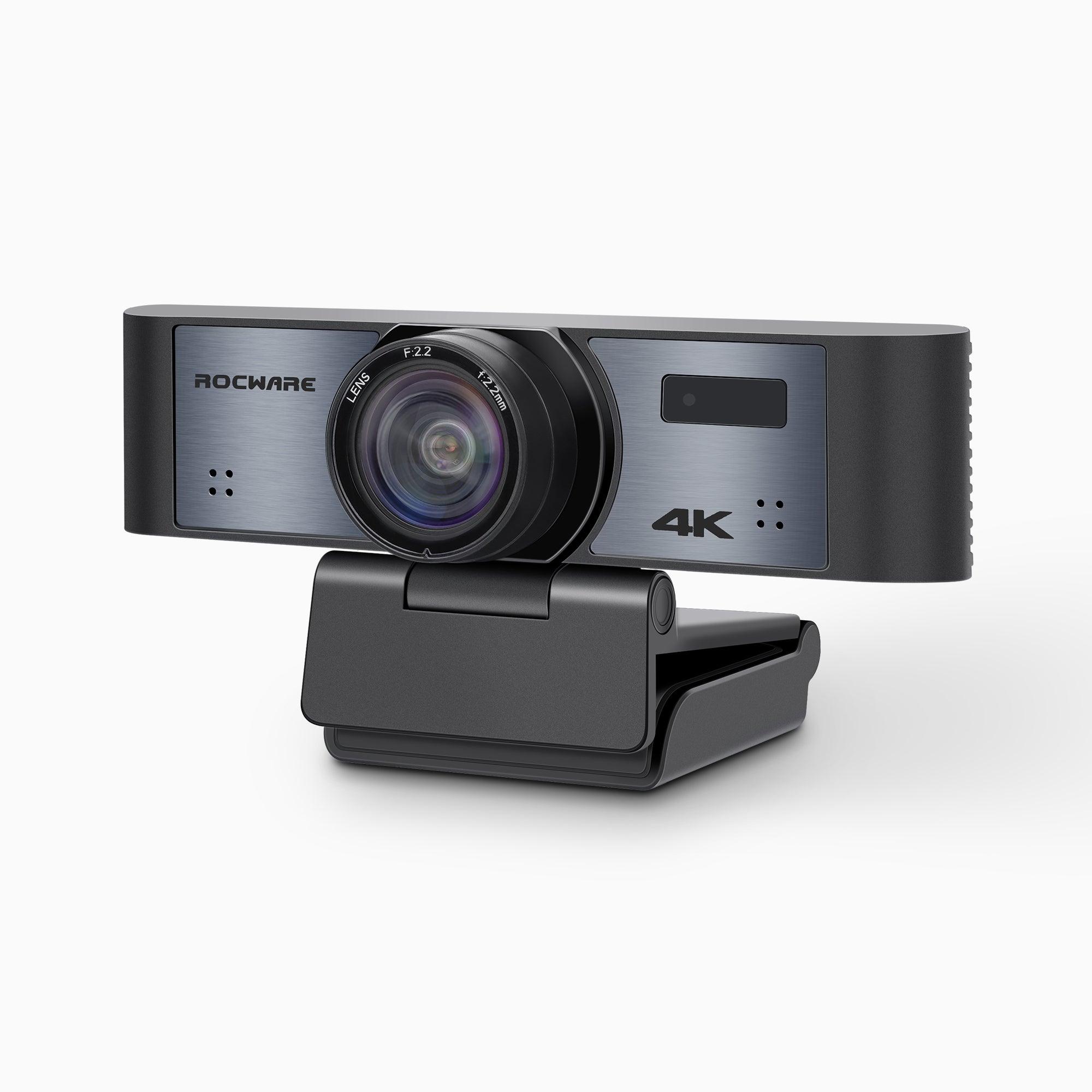 Webcam AI USB RC16 4K avec champ de vision de 110°, zoom numérique 8X, suivi humanoïde et cadrage automatique