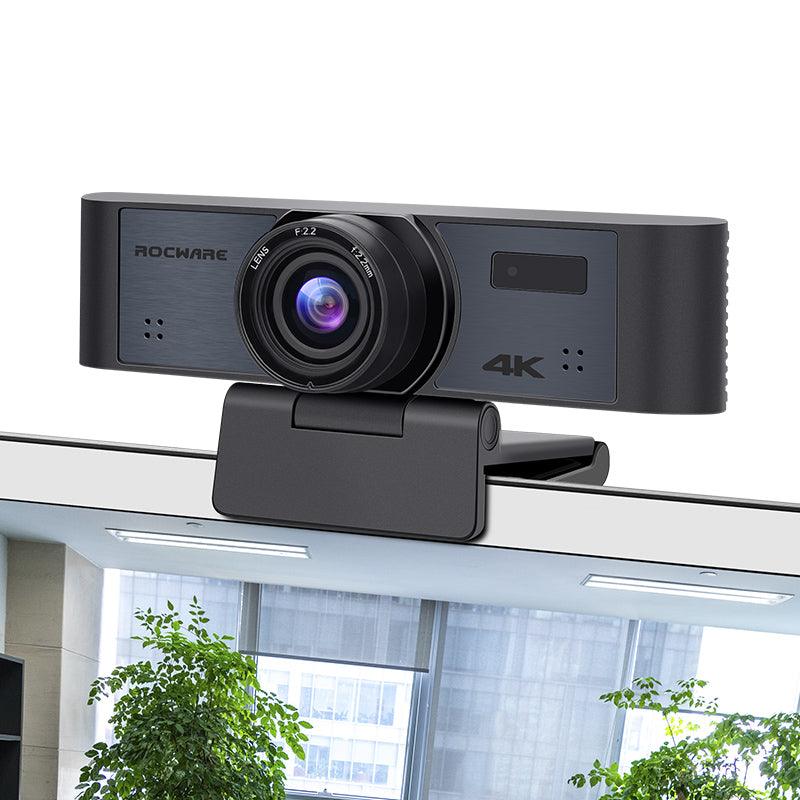 Webcam AI USB RC16 4K avec champ de vision de 110°, zoom numérique 8X, suivi humanoïde et cadrage automatique